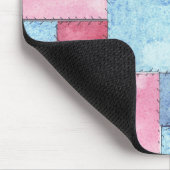 Patchwork Mousepad, Pinks, Blues Mousepad (Ecke)