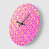 Patchwork-Muscheln Große Wanduhr (Winkel)