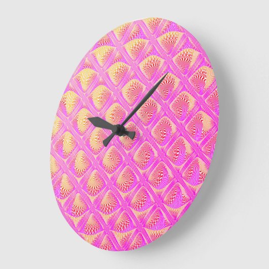 Patchwork-Muscheln Große Wanduhr (Winkel)