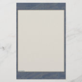 Patchwork Music Stationery in Blue Briefpapier (Vorderseite)