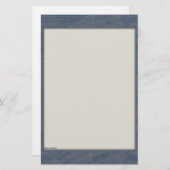 Patchwork Music Stationery in Blue Briefpapier (Vorne/Hinten)