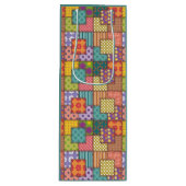 Patchwork Muster Blume Polka Dot Strip Geschenktüte Für Weinflaschen (Vorderseite)