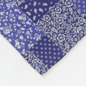 Patchwork Muster Chintz Shades of Blue Polka Dot Fleecedecke (Ecke)