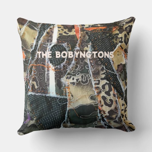 Patchwork-Muster für Monogramm-Tiere Kissen (Rückseite)