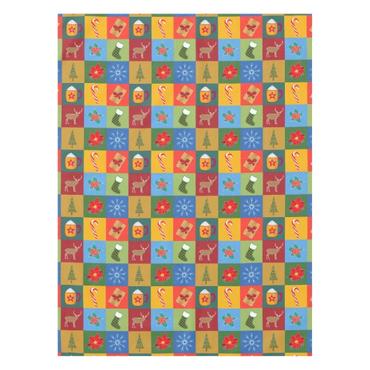 Patchwork-Muster für Weihnachten Tischdecke (Vorderseite)