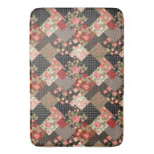 Patchwork Muster Geometrische Blume Polka Dots Badematte (Vorderseite Vertikal)