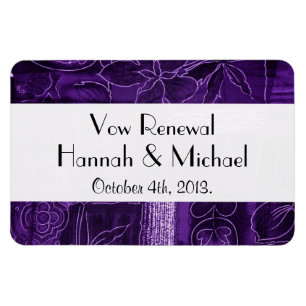 Patchwork-Muster, Lila Patchwork, Vow-Erneuerung Magnet