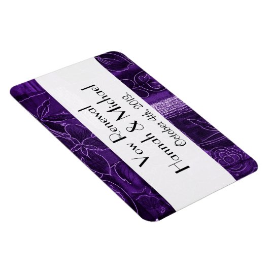 Patchwork-Muster, Lila Patchwork, Vow-Erneuerung Magnet (Rechte Seite)