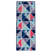 Patchwork-Muster mit Polka-Dot für ein nautisches Geschenktüte Für Weinflaschen (Rückseite)