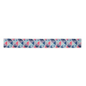 Patchwork-Muster mit Polka-Dot für ein nautisches Satinband (Vorderseite)
