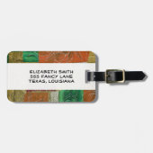 Patchwork-Muster, Patchwork-Hintergrund Gepäckanhänger (Vorderseite horizontal)