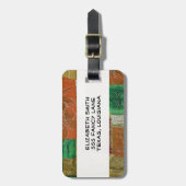 Patchwork-Muster, Patchwork-Hintergrund Gepäckanhänger (Vorderseite vertikal)