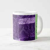 Patchwork-Muster, Patchwork-Hintergrund, Ihr Name Jumbo-Tasse (Vorderseite Rechts)