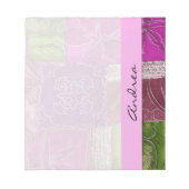 Patchwork-Muster, Patchwork-Hintergrund, Ihr Name Notizblock (Vorderseite)