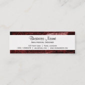 Patchwork-Muster, Patchwork-Hintergrund, Rot Mini Visitenkarte (Vorderseite)