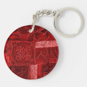 Patchwork Muster, Patchwork Hintergrund, Sweet 16 Schlüsselanhänger (Rückseite)