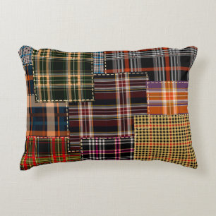 Patchwork-Muster, Tartan-Design, Oberfläche  Dekokissen