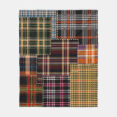 Patchwork-Muster, Tartan-Design, Oberfläche Fleecedecke (Vorderseite)