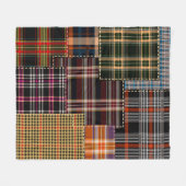 Patchwork-Muster, Tartan-Design, Oberfläche  Fleecedecke (Vorderseite (Horizontal))