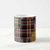 Patchwork-Muster, Tartan-Design, Oberfläche Kaffeetasse (Mittel)