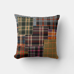 Patchwork-Muster, Tartan-Design, Oberfläche Kissen