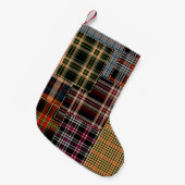 Patchwork-Muster, Tartan-Design, Oberfläche  Kleiner Weihnachtsstrumpf (Vorderansicht (hängend))