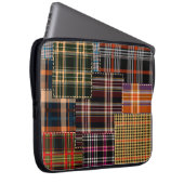 Patchwork-Muster, Tartan-Design, Oberfläche Laptopschutzhülle (Vorne Rechts)