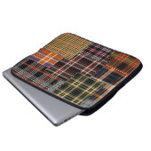 Patchwork-Muster, Tartan-Design, Oberfläche Laptopschutzhülle (Vorne Knopf)