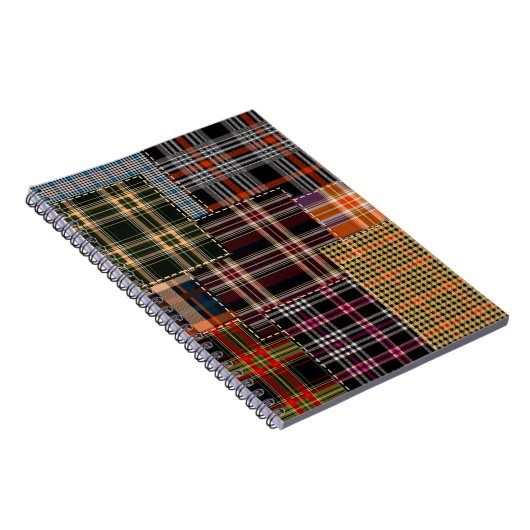 Patchwork-Muster, Tartan-Design, Oberfläche Notizblock (Rechte Seite)