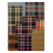 Patchwork-Muster, Tartan-Design, Oberfläche Notizblock (Vorderseite)