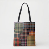 Patchwork-Muster, Tartan-Design, Oberfläche Tasche (Vorderseite)