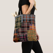 Patchwork-Muster, Tartan-Design, Oberfläche Tasche (Von Nahem)