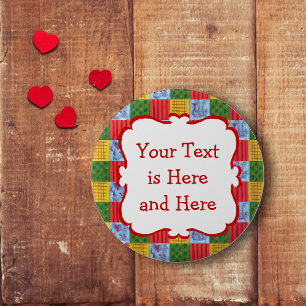 Patchwork-Mustermalerei Button