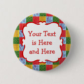 Patchwork-Mustermalerei Button (Vorderseite)