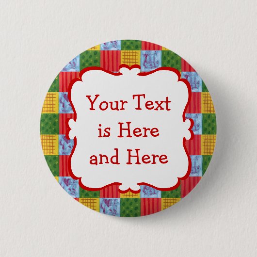 Patchwork-Mustermalerei Button (Vorderseite)