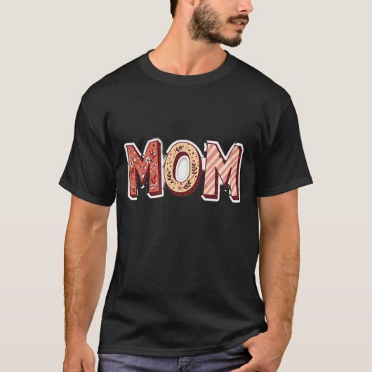 Patchwork-MUTTER-Sticker-Stil T-Shirt (Vorderseite)