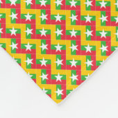 Patchwork Myanmar Flag Pattern Fleecedecke (Ecke)
