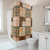 Patchwork nahtlos afrikanischer Muster Duschvorhang (Beispiel)