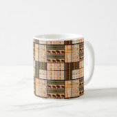 Patchwork nahtlos afrikanischer Muster Kaffeetasse (VorderseiteRechts)