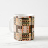 Patchwork nahtlos afrikanischer Muster Kaffeetasse (Vorderseite Links)