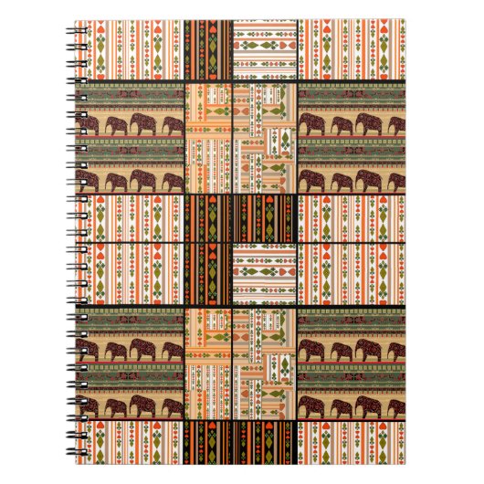 Patchwork nahtlos afrikanischer Muster Notizblock (Vorderseite)