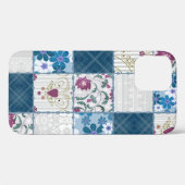 Patchwork nahtlos blumengeschmückter Rahmen Case-Mate iPhone Hülle (Rückseite (Horizontal))