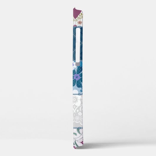 Patchwork nahtlos blumengeschmückter Rahmen Case-Mate iPhone Hülle (Rückseite / Links)