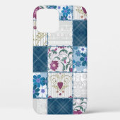 Patchwork nahtlos blumengeschmückter Rahmen Case-Mate iPhone Hülle (Rückseite)
