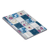 Patchwork nahtlos blumengeschmückter Rahmen Notizblock (Rechte Seite)