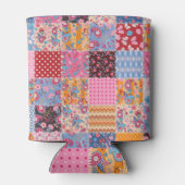 Patchwork nahtlos, niedliches Stoffmuster. Dosenkühler (Rückseite)
