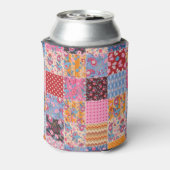 Patchwork nahtlos, niedliches Stoffmuster. Dosenkühler (Kanne Rückseite)
