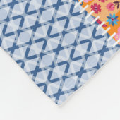 Patchwork nahtlos, niedliches Stoffmuster. Fleecedecke (Ecke)