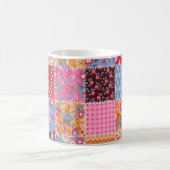Patchwork nahtlos, niedliches Stoffmuster. Kaffeetasse (Mittel)