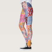 Patchwork nahtlos, niedliches Stoffmuster. Leggings (Links)